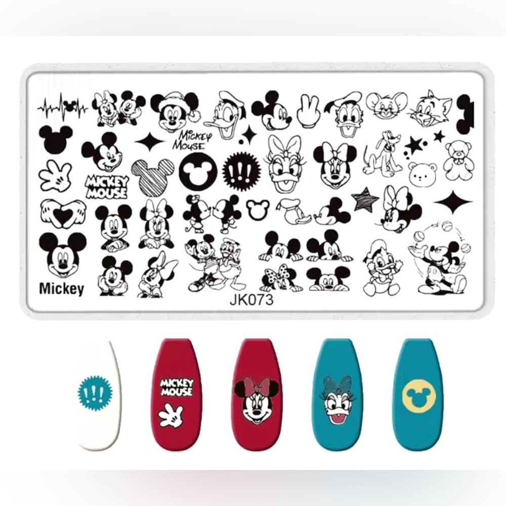 $5~CHARACTER NAIL STAMPING PLATE~STAINLESS/PLASTIC BASE~NEW~$5 IF BUNDLED WITH 3 - Picture 2 of 16